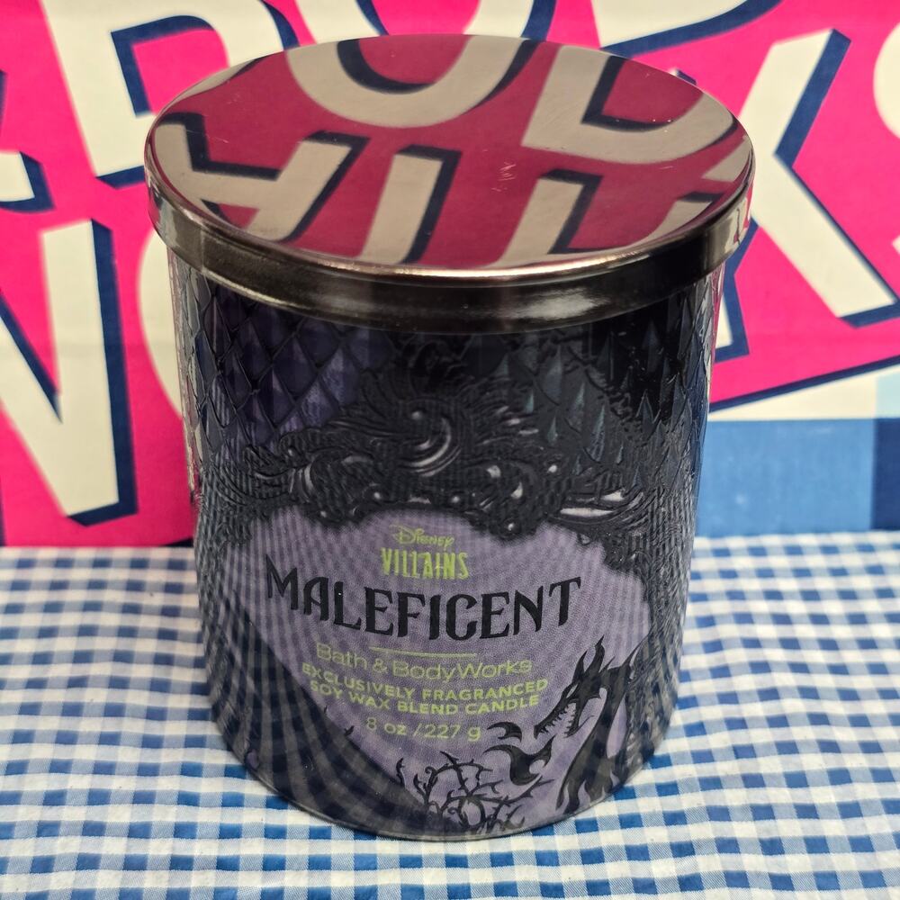 BBW Disney Villains Maleficent Single Wick 8 oz. Candle Home Fragrance Decor
